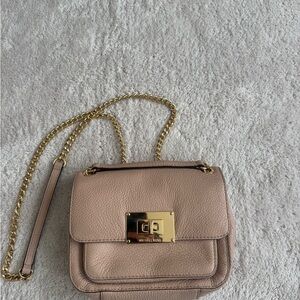 Michael Kors Light Pink Leather Crossbody Bag